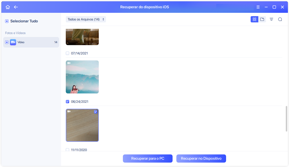 Recover Videos from iPhone - 3