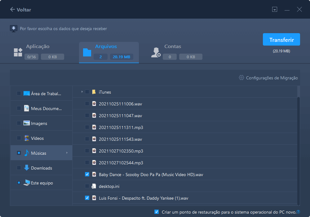 transferir arquivo de pc para pc - passo 4