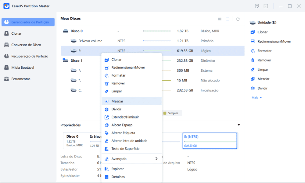 execute EaseUS Partition Master