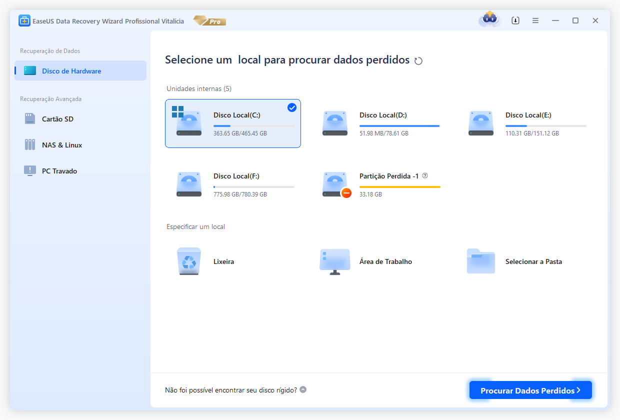 selecione um local e clique em verificar