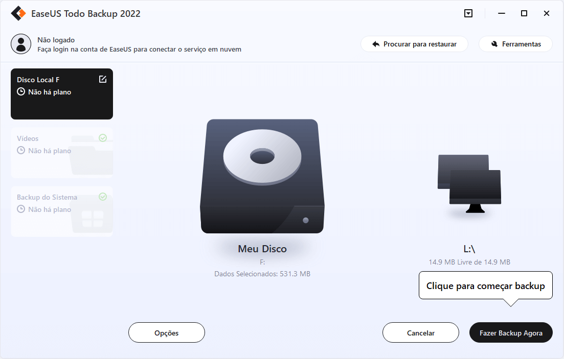 criar backup passo 7