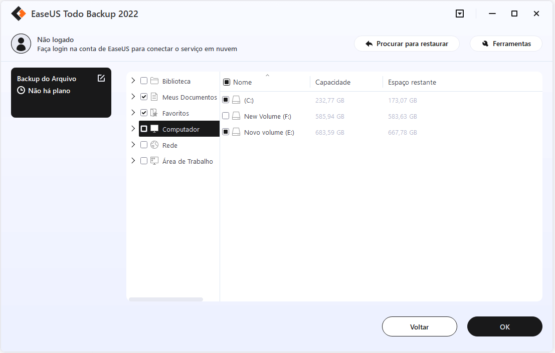 criar backup passo 3